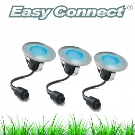 Lot de 3 balises spots LED 6cm à encastrer 65421 système Easy Connect