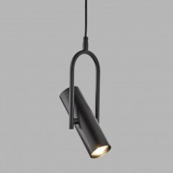 Suspension, 1 lumiere, metal alu, noir mat,1891-1BK