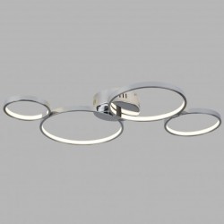 Suspension, 4 lumieres, metal alu, chrome,2004-4CC