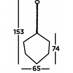 Suspension, 6 lumieres, metal alu, chrome,22606-1BK