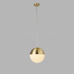 Suspension, 1 lumiere, metal alu, satiné laiton,24181SB