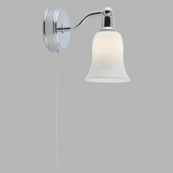 Applique, 1 lumiere, metal alu, chrome + blanc,2931-1CC-LED