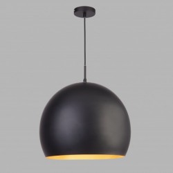 Suspension, 5 lumieres, metal alu, matt noir + or,3039BK