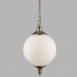 Suspension, 1 lumiere, metal alu, antique laiton,3051AB