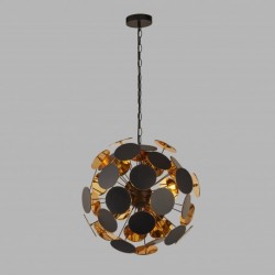 Suspension, 4 lumieres, plastique, or noir,3074-4BG