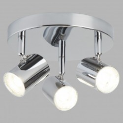 Suspension, 3 lumieres, metal alu, chrome,3173CC