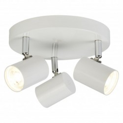 Suspension, 3 lumieres, metal alu, blanc,3173WH