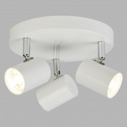 Suspension, 3 lumieres, metal alu, blanc,3173WH