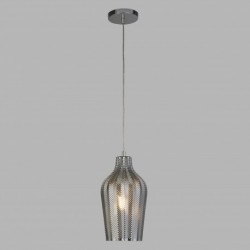 Suspension, 1 lumiere, metal alu, chrome,3451SM