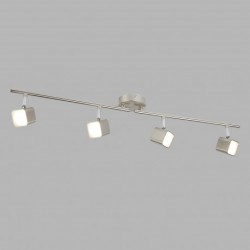 Suspension, 4 lumieres, metal alu, satin silver,4234SS