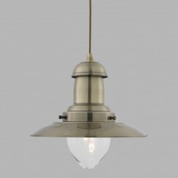 Suspension, 1 lumiere, metal alu, laiton antique,4301AB