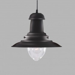 Suspension, 1 lumiere, metal alu, noir,4301BK