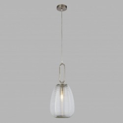 Suspension, 1 lumiere, metal alu, satin nickel,43581-1SN