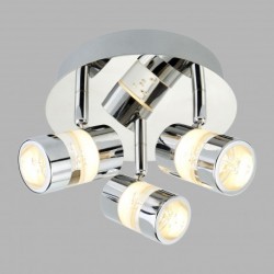 Plafonnier, 3 lumieres, metal alu, chrome,4413CC