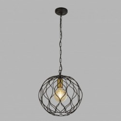 Suspension, 1 lumiere, metal alu, mat noir,4511-1BK