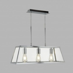 Suspension, 3 lumieres, metal alu, chrome,4613-3CC