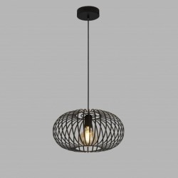 Suspension, 1 lumiere, metal alu, noir mat,59901-1BK