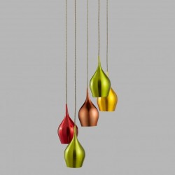 Suspension, 5 lumieres, acier, chrome,6465-5