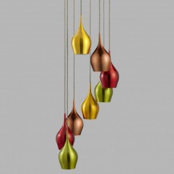 Suspension, 8 lumieres, acier, chrome,6468-8