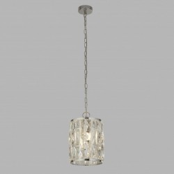 Suspension, 1 lumiere, metal alu, chrome,6581-1CC