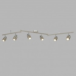 Suspension, 6 lumieres, acier inoxydable, satin silver,6606SS