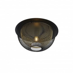 Suspension, 1 lumiere, metal alu, mat noir,6840BGO