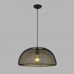 Suspension, 1 lumiere, metal alu, mat noir,6841BGO