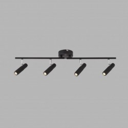 Suspension, 4 lumieres, metal alu, noir,71201-4BK