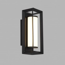 Applique, 2 lumieres, metal alu, noir blanc,74304-1BK