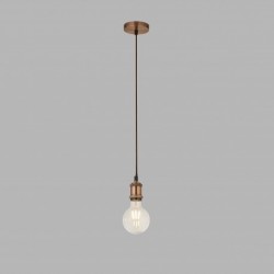 Suspension, 1 lumiere, acier doux, cuivre antique,7461CU