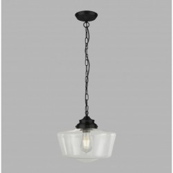 Suspension, 1 lumiere, metal alu, noir,8071-1BK