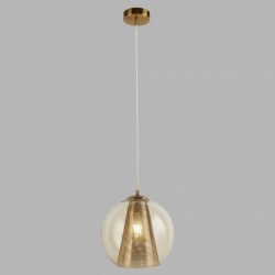 Suspension, 1 lumiere, metal alu, satin laiton,8271SB