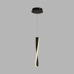 Suspension, 1 lumiere, metal alu, matt noir,8671-1BK