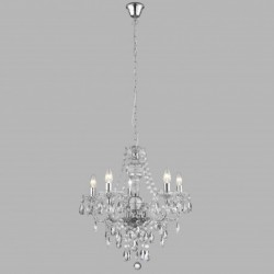 Suspension, 5 lumieres, metal alu, dégager,8885-5CL