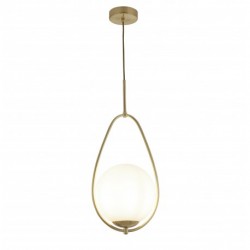 Suspension, 1 lumiere, metal alu, blanc d'opal gold,9171-1GO