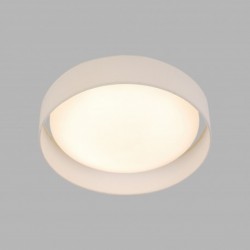 Plafonnier, 1 lumiere, metal alu, blanc,9371-37WH