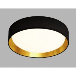 Plafonnier, 6 lumieres, metal alu, or noir,9371-50BGO