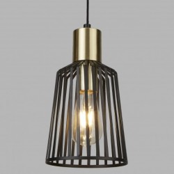 Suspension, 7 lumieres, metal alu, laiton noir,9412BK