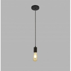 Suspension, 1 lumiere, metal alu, noir mat,9661BK