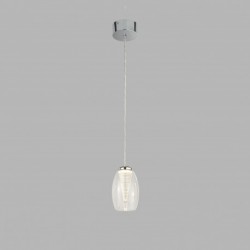 Suspension, 1 lumiere, metal alu, chrome,97291-1CL