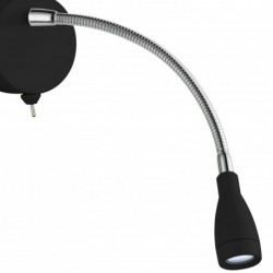 Applique, 1 lumiere, metal alu, noir mat,9917BK