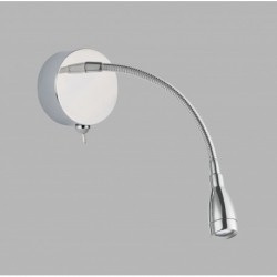 Applique, 1 lumiere, metal alu, chrome,9917CC