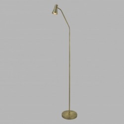 Lampadaire, 1 lumiere, metal alu, laiton antique,EU1007AB