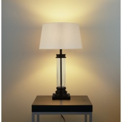 Lampe a poser, 1 lumiere, metal alu, noir,EU5141BK