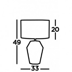 Lampe a poser, 1 lumiere, verre, chrome fumé,EU8347SM