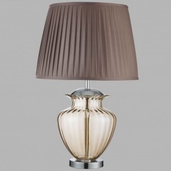 Lampe a poser a poser, 1 lumiere, metal alu, ambre,EU8531AM