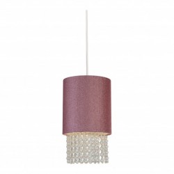 Suspension, 1 lumiere, tissu , rose,700414CW