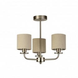 Plafonnier, 3 lumieres, acier doux , satin silver,700814