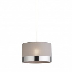 Suspension, 1 lumiere, tissu , gris,700863CW