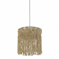 Suspension, 1 lumiere, corde de coton , blanc crème,700888CW